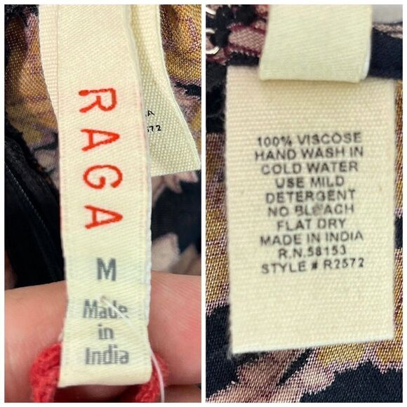 Revolve RAGA Size Medium Romper Shorts Long Sleeve Boho Cottage Peasant - Picture 4 of 13